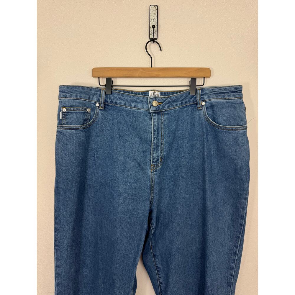 Princess Polly High Rise Flare Jeans Size 16
 Blue Denim - Picture 5 of 7